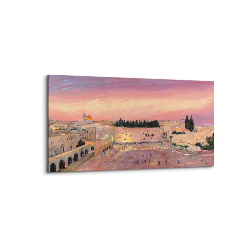 Afternoon at The Western Wall - Ben-Ari Art Gallery